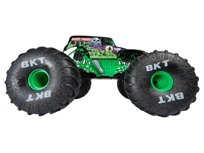 Camion monstre Grave Digger avec pneus BKT, vert et noir