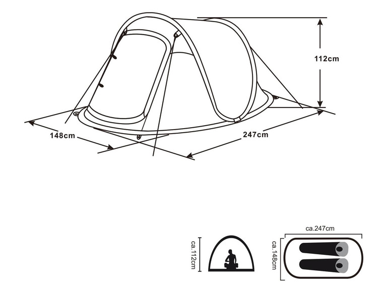 Ga naar volledige schermweergave: ROCKTRAIL® Pop-up tent, - afbeelding 8