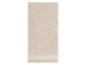 Beige badhanddoek met een subtiele patroonrand