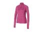 Pull rose à demi-zip pour femme.