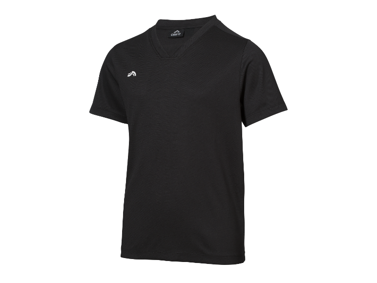 Un t-shirt noir Crivit à col en V.