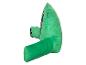 Groen rugkussen met armleuningen en een zwart pixelpatroon.