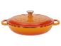 Silvercrest oranje gietijzeren pan met deksel.