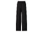 Zwarte wijde broek met elastische tailleband.