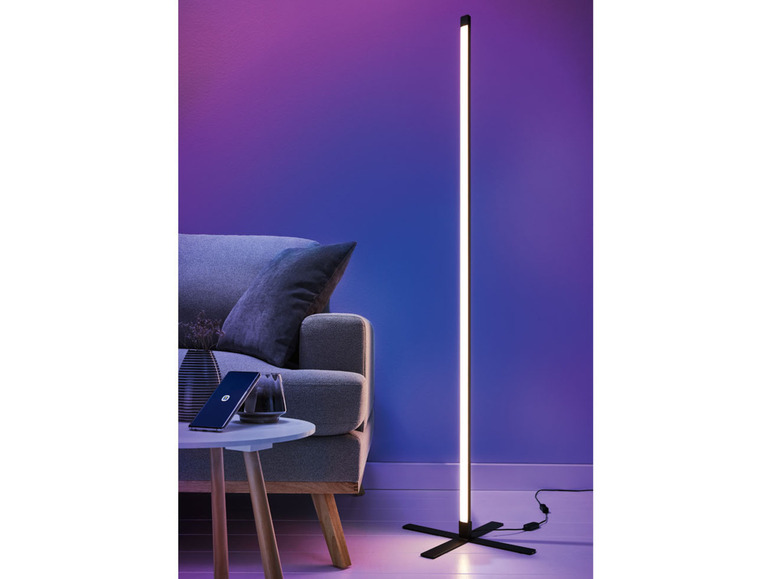 Ga naar volledige schermweergave: LIVARNO home Ledstaanlamp Smart Home, hoogte 148 cm - afbeelding 2
