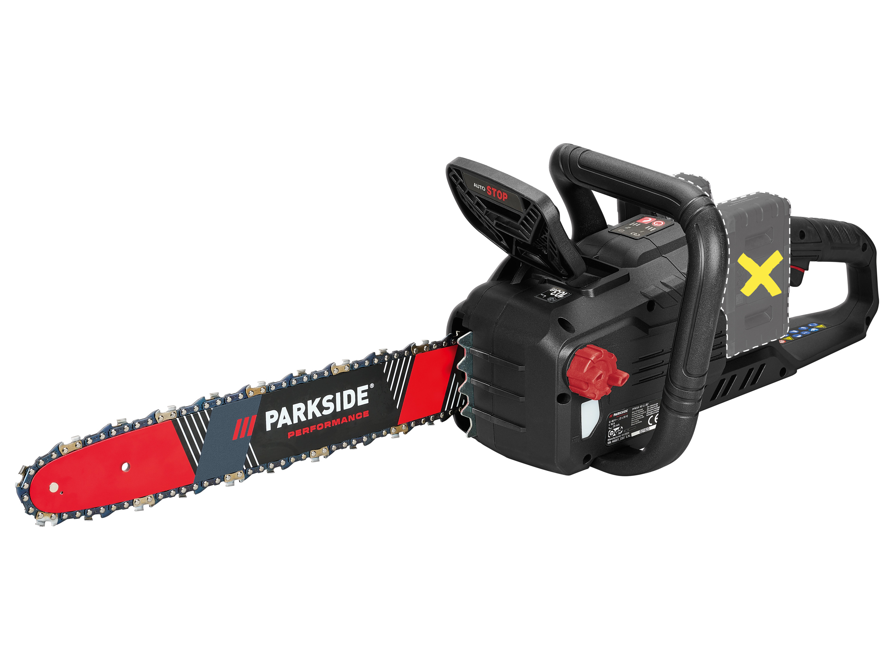 Accukettingzaag 40 V PARKSIDE PERFORMANCE® PPKSA40