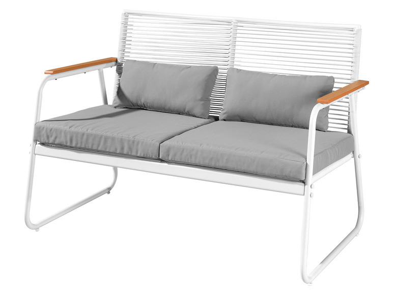 Witte loungeset met grijze kussens