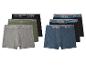 Six boxers Esmara de différentes couleurs : gris, vert olive, noir et bleu.