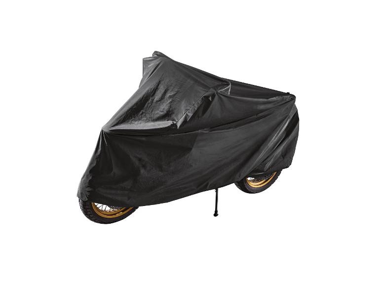 Une housse de moto noire sur une moto