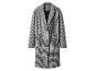 Manteau long à imprimé pied-de-poule noir et blanc