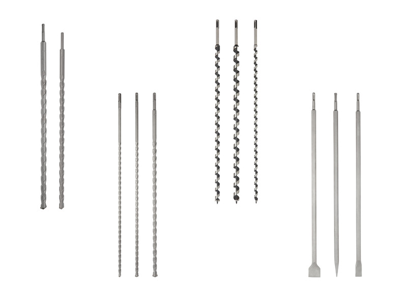 Une sélection de forets et de ciseaux pour différents travaux.