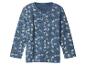 Blauw kinder T-shirt met lange mouwen, dinosaurus- en stippenprint