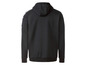 Sweat-shirt à capuche noir avec des bandes blanches
