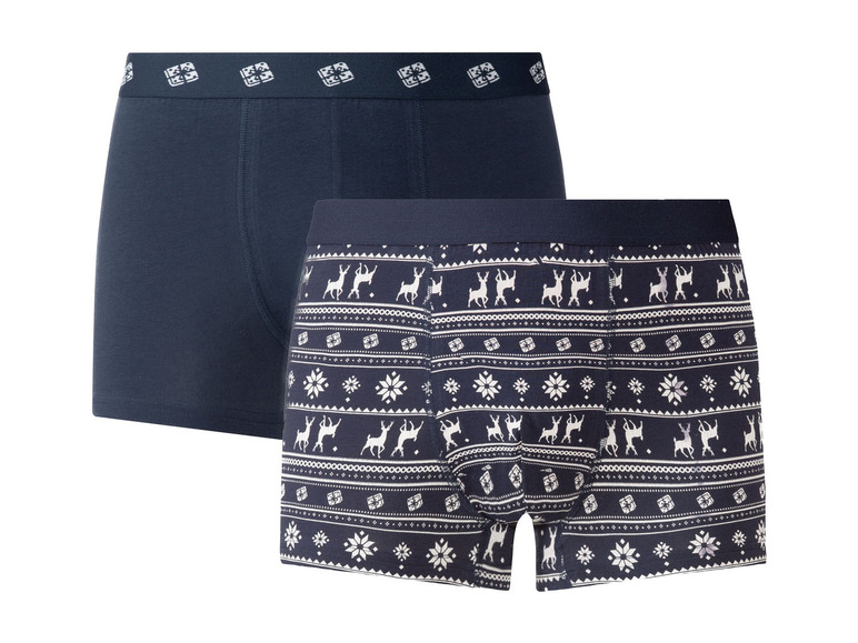 Aller en mode plein écran LIVERGY® Set de 2 boxers de Noël en un mélange de coton - Photo 2