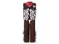 Kinder cowboykostuum met gevlekt vest, rode bandana en bruine broek met franjes.