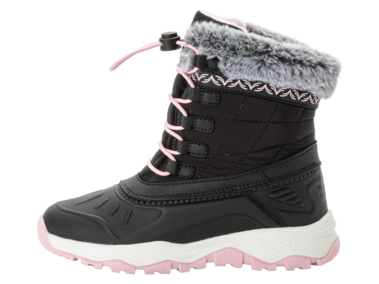 Bottes d’hiver imperméables enfant, SH 100 Tailles 7,5C-6 - Noir Fum