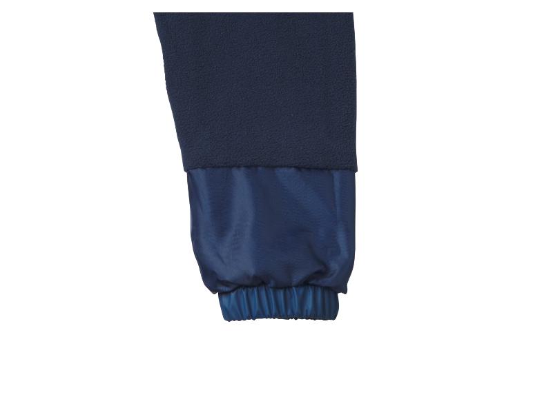 Blauwe fleece jas met elastische manchet