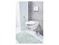 Wandcloset met een zacht, lichtgroen badmatje.
