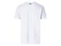T-shirt blanc à manches courtes avec un petit logo noir à l'arrière du cou