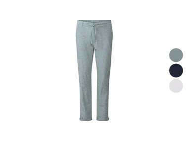 LIVERGY® Straight fit broek van een linnenmix