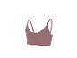 Dames mauve sport crop top met dunne bandjes.