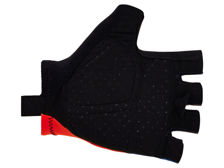 Zwarte fietshandschoenen met vingerloze vingers.