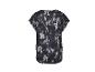 T-shirt femme tie-dye noir et blanc à manches courtes, vue de dos