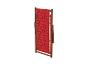 Chaise longue rouge pliée avec motif géométrique