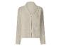 Beige overhemd met lange mouwen, knopen en kraag, gemaakt van kreukelstof.