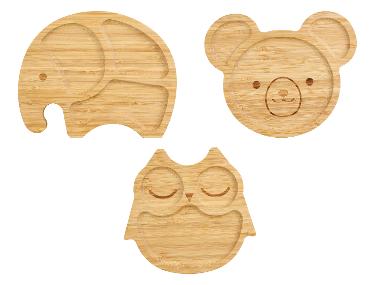Assiette en bambou pour enfant, avec ventouse LIVARNO home