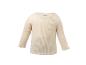 Crèmekleurig geribbeld T-shirt met lange mouwen voor baby's.