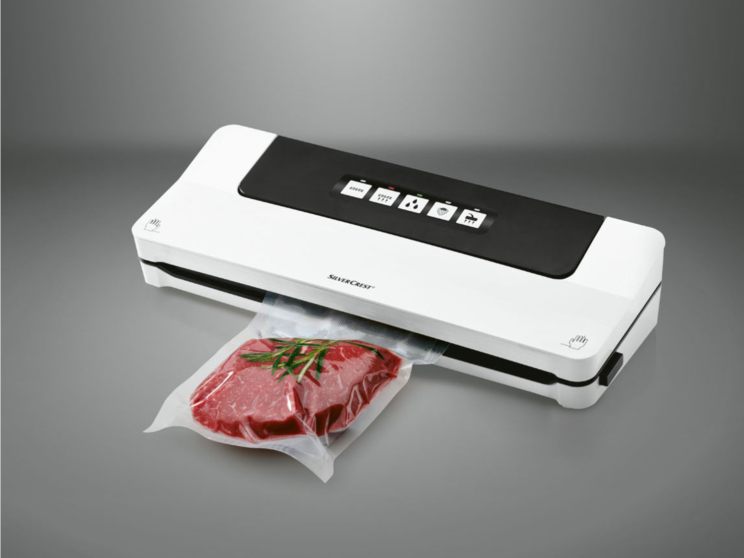 Machine à sceller sous vide SILVERCREST® - Aspect acier inoxydable - 160W -  Fonction