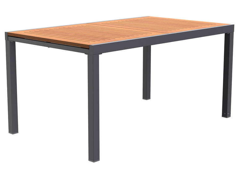 Aller en mode plein écran LIVARNO home Table de jardin en aluminium »Valencia«, plateau en bois extensible - Photo 1