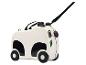 Wit en zwart panda-thema kinderrijdkoffer met wielen en trekband