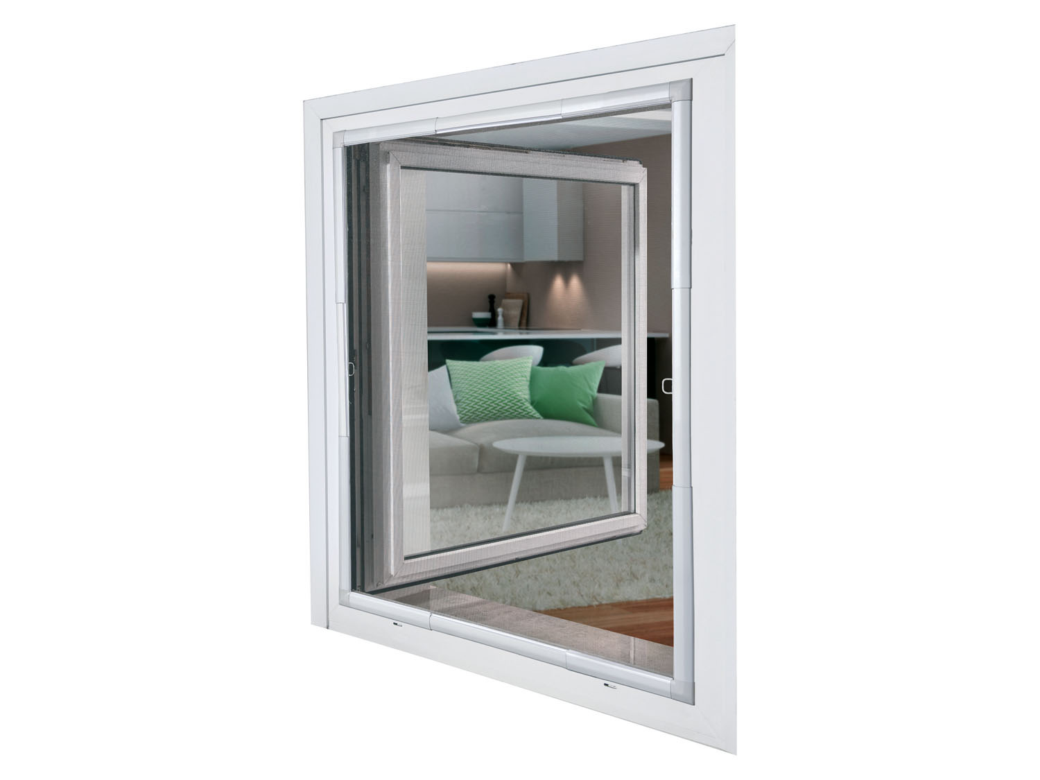 LIVARNO home Aluminium vliegenraam, 130 x 150 cm