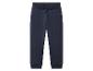 Pantalon de jogging bleu foncé pour enfant avec cordon de serrage à la taille et poignets côtelés.