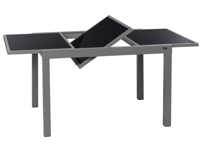 Ga naar volledige schermweergave: Aluminium tuinset zilver/grijs met uittrekbare tafel en 6 relaxstoelen Houston LIVARNO home - afbeelding 7