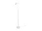 Moderne witte staande lamp met verstelbaar licht.