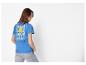 Blauw T-shirt met citroenprint en de tekst 'LIMONCELLO La Vita È Bella' op de rug.