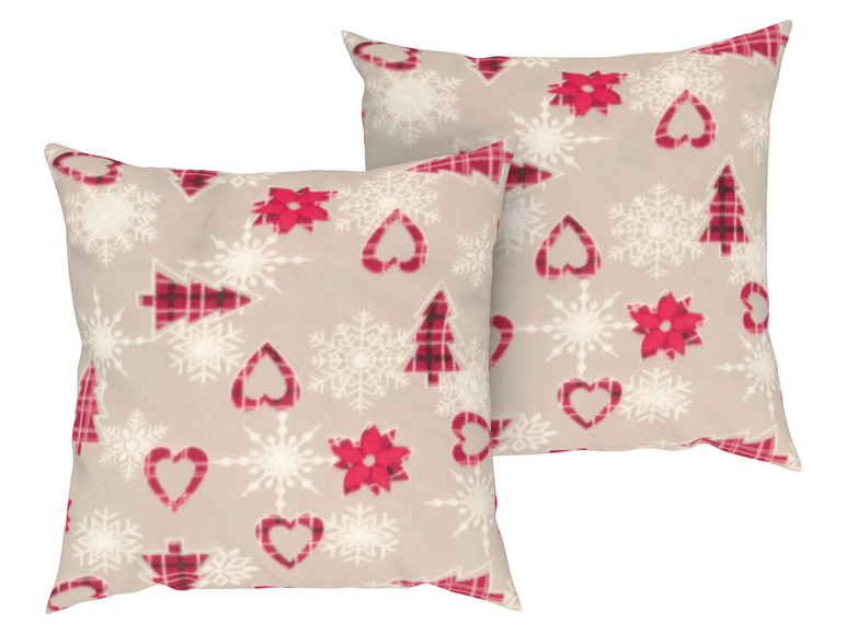 Aller en mode plein écran LIVARNO home Taie d'oreiller en polaire, set de 2, 65 x 65 cm - Photo 2