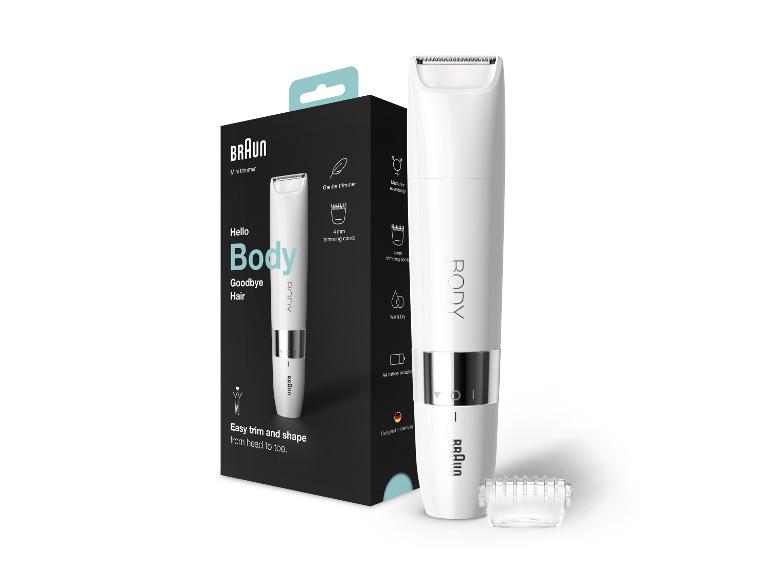 Braun mini trimmer: eenvoudig trimmen en stylen van het lichaam, van top tot teen.