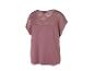 T-shirt de sport rose à manches courtes avec empiècements transparents
