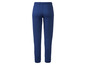 Donkerblauwe, gewatteerde joggingbroek voor dames.
