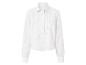 Chemisier blanc à manches longues pour femme avec motifs ajourés