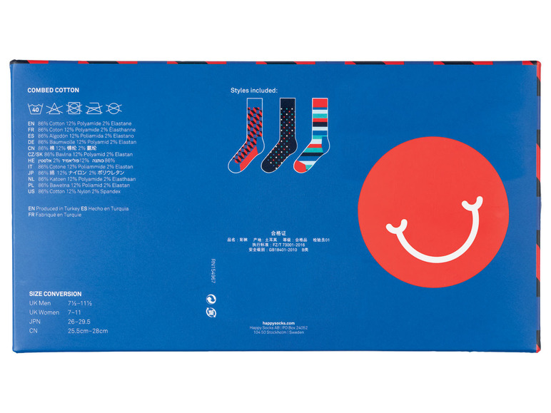 Ga naar volledige schermweergave: Happy Socks Set van 3 paar sokken in geschenkbox - afbeelding 25