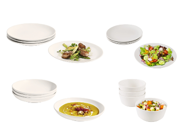 SILVERCREST® Service d'assiettes et bols, 16 pièces