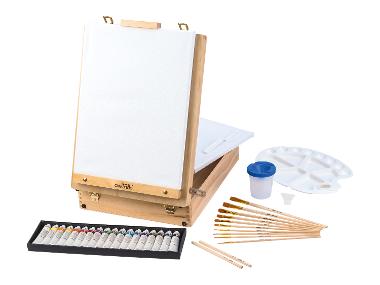 Set de peinture avec chevalet, 52 pièces crelando®