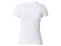 Wit geribbeld T-shirt met korte mouwen, achterkant