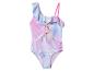 Maillot de bain fille avec imprimé Elsa, volants et une bretelle