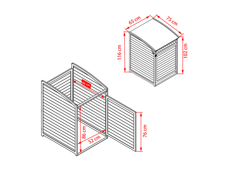 Ga naar volledige schermweergave: HABAU Container ombouw 120 l - afbeelding 10